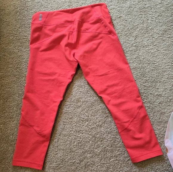 Zella Red Orange Nordstrom Capri Leggings - Picture 2 of 5